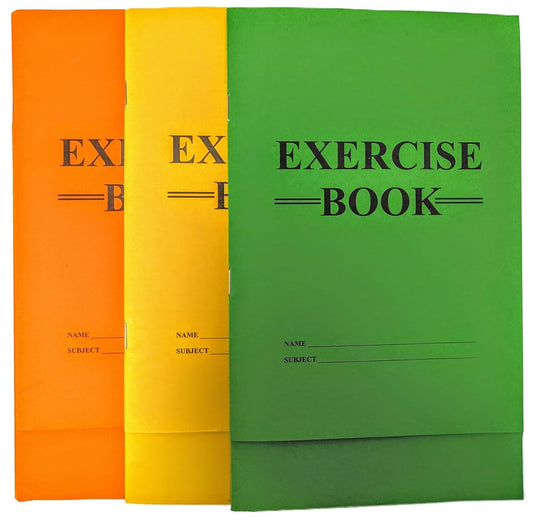 (12 Pack) A5 Exercise Books – 48 Lined Pages – Assorted Colours – School Writing Books – Ruled Notebooks for Kids, Students, Homework & Learning