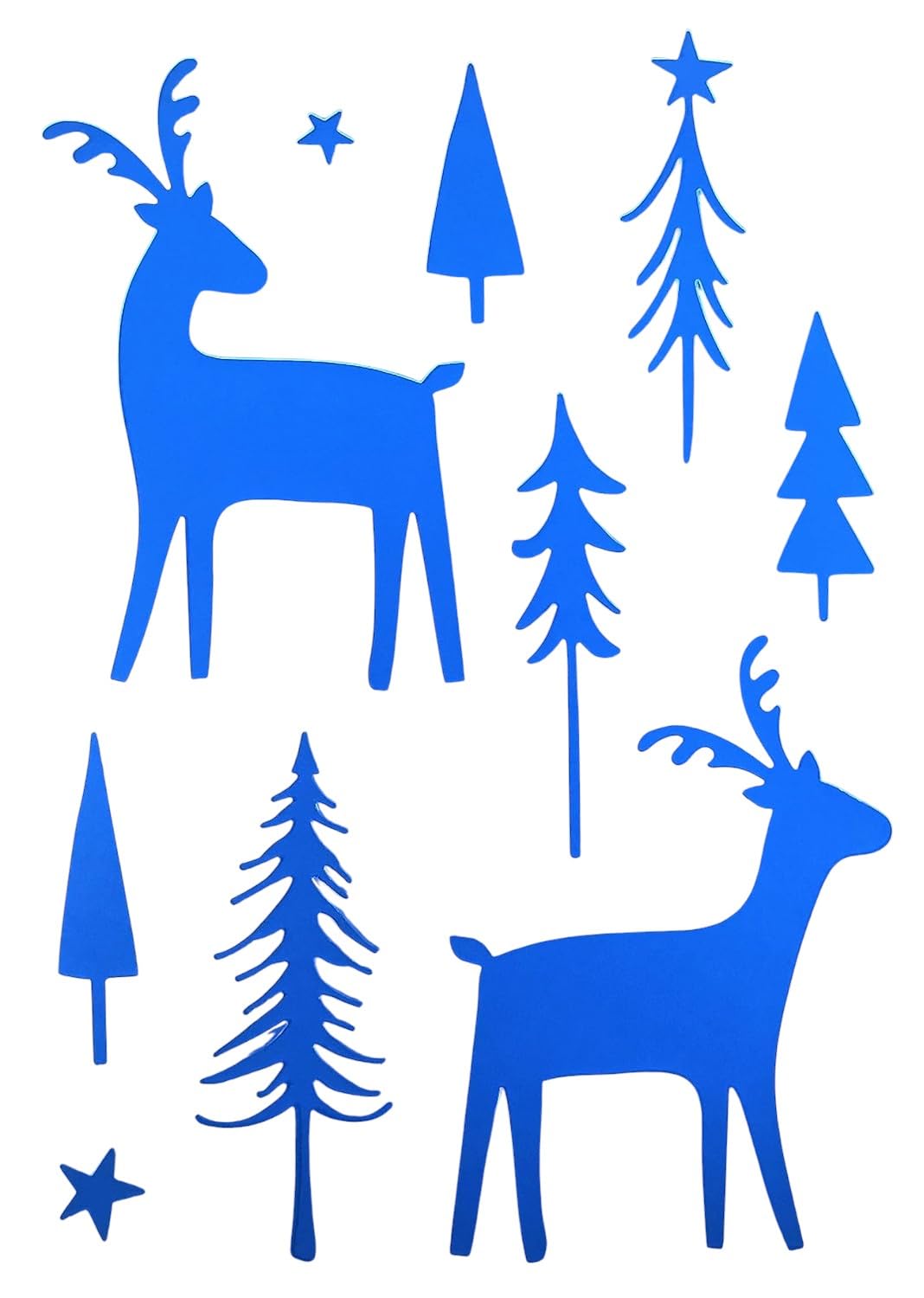 6 Christmas Snow Spray Stencils – Reusable 30 x 22 cm Plastic Window & Mirror Templates – 6 Festive Designs for Seasonal Decorating