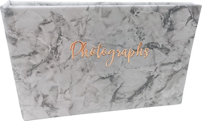 2 Pack Marble Design Photo Albums – Holds 36 Photos Each – 6" x 4" – Slip-In Pockets
