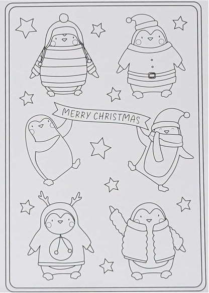 10 Colour Your Own Christmas Cards with Envelopes – Fun DIY Festive Greeting Card Set for All Ages – A6 Size