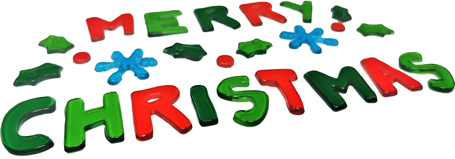 Christmas Gel Window Sticker - Christmas Gel Clings Decoration (Merry Christmas Design (22004))