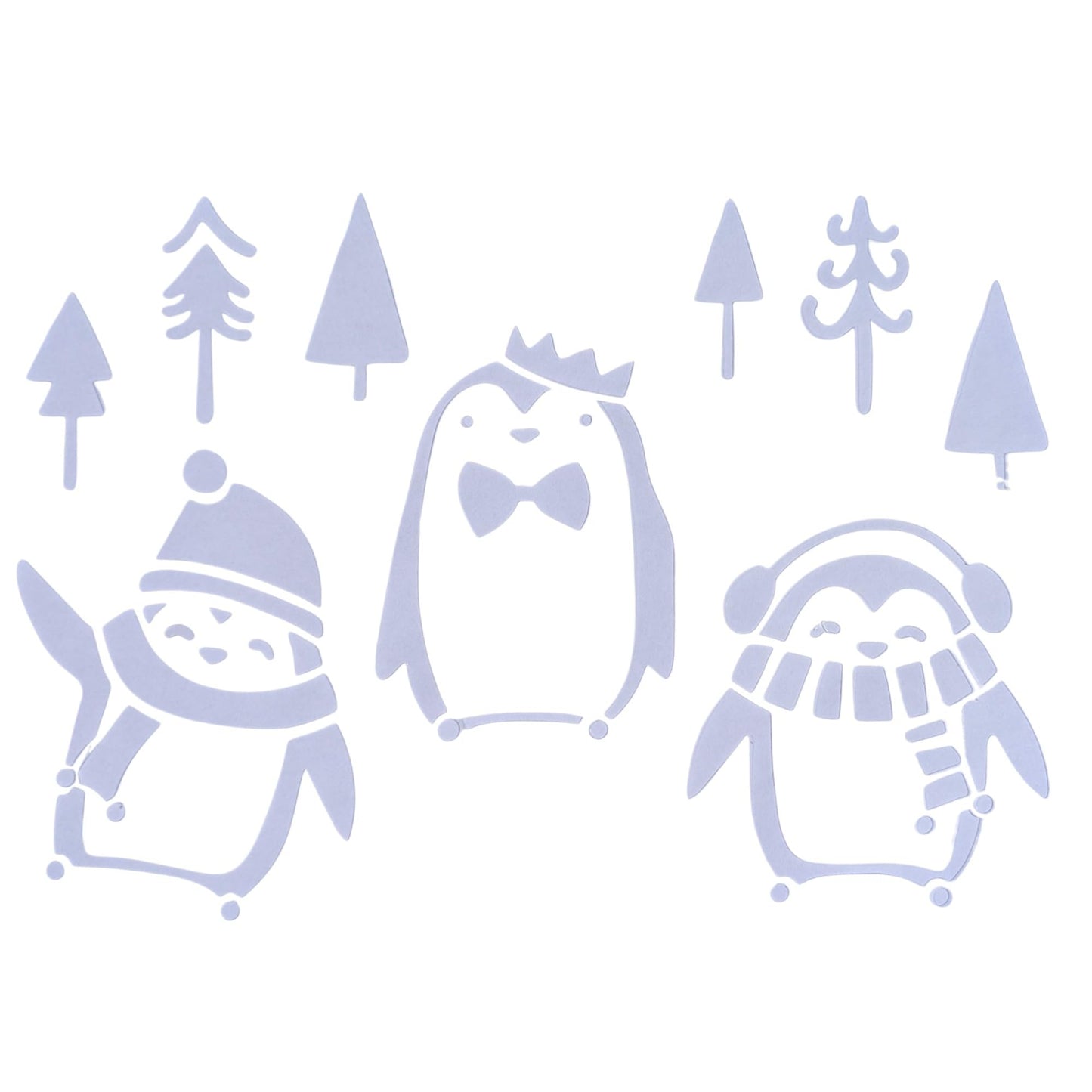 Reusable Christmas Window Stencils – 6 Pack – Large 30 × 22 cm – Durable Plastic for Snow Spray & Crafts