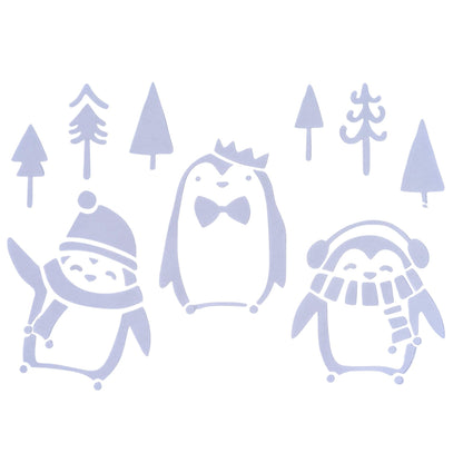 Reusable Christmas Window Stencils – 6 Pack – Large 30 × 22 cm – Durable Plastic for Snow Spray & Crafts