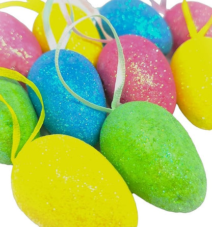 Easter Bonnet Kit for Boys & Girls – 89-Piece Craft Set with 2 Hats (Yellow & Blue), Foam & Felt Stickers, Glitter Eggs – DIY Easter Crafts for Kids