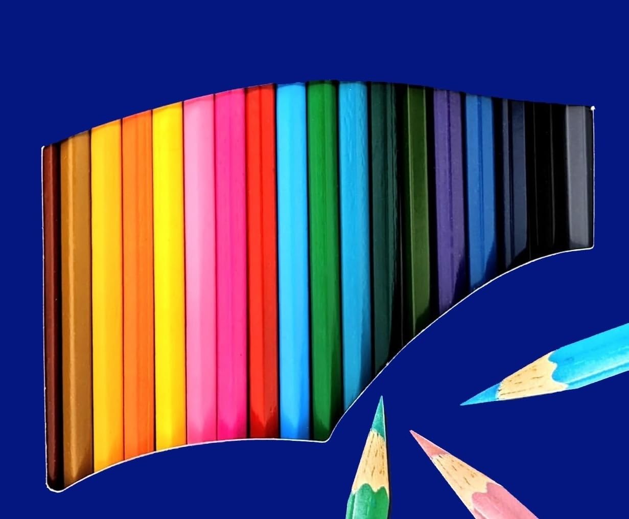 20 Full-Size Colouring Pencils – Pre-Sharpened – Vibrant & Blendable – 6.75" - You Love a Bargain
