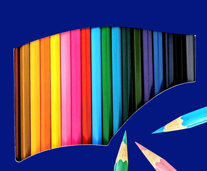 20 Full-Size Colouring Pencils – Pre-Sharpened – Vibrant & Blendable – 6.75" - You Love a Bargain