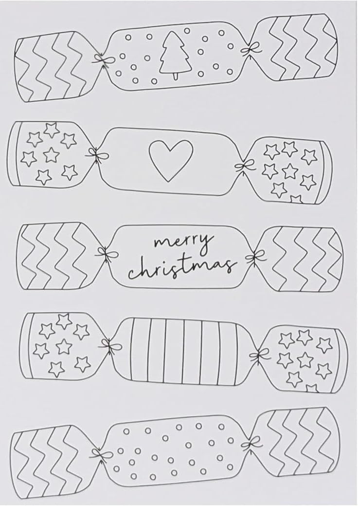 10 Colour Your Own Christmas Cards with Envelopes – Fun DIY Festive Greeting Card Set for All Ages – A6 Size