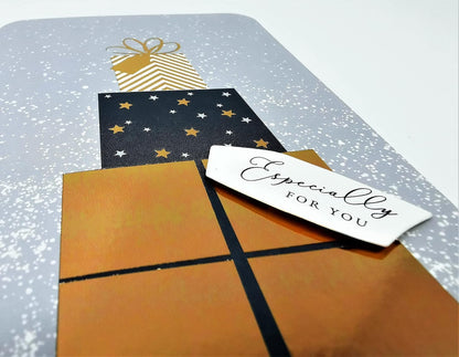 8 Christmas Money Wallets with Envelopes – Arctic Luxe Silver & Rose Gold Designs – Pack of 8 Festive Gift Card Holders – for Cash, Vouchers & Gift Cards – 16 x 9 cm – Includes White Envelopes