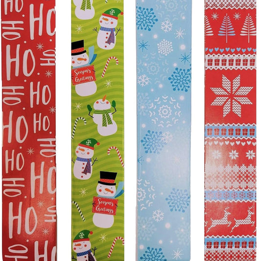 80 Christmas Paper Chains – Peel & Seal Strips – 4 Festive Designs – Easy DIY Garland Craft Kit for Kids & Parties