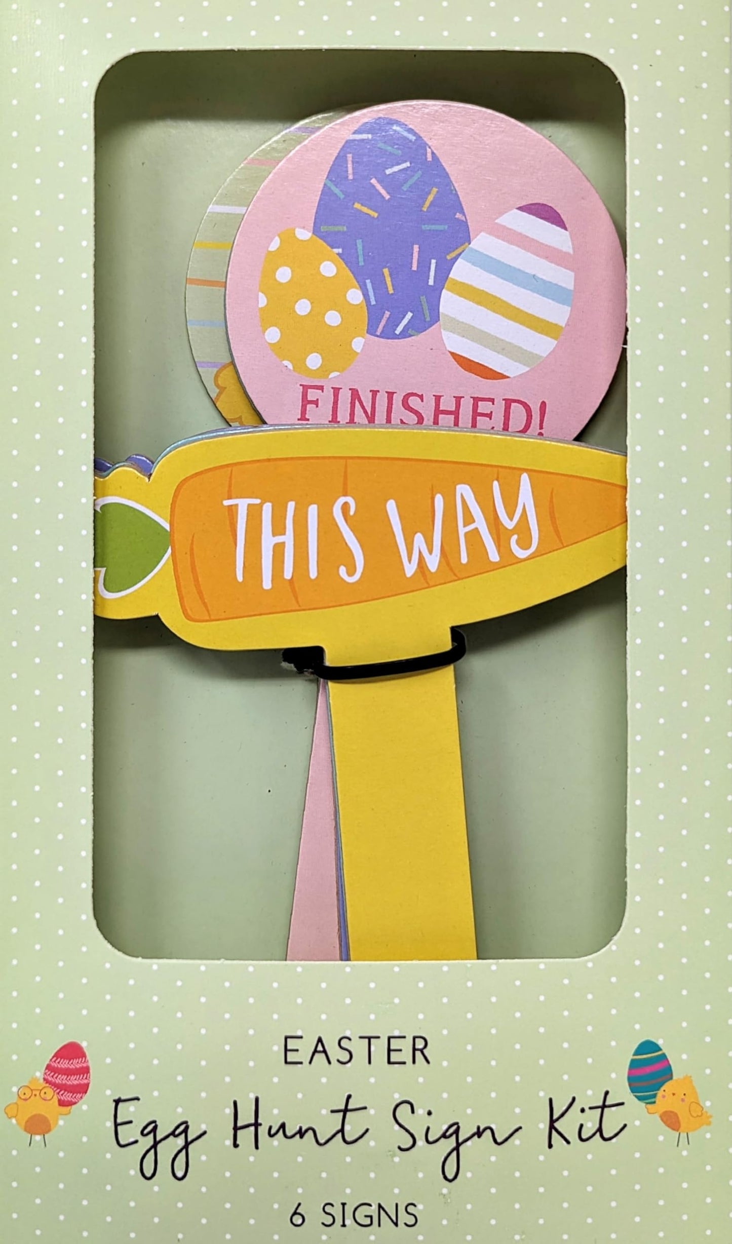 YLAB - Easter Egg Hunt Sign Kit - 6 Wooden Signs