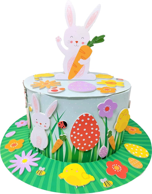 Make Your Own Easter Bonnet Kit – Fun Craft Activity for Kids, Perfect for Easter Bonnet Parade & School Competitions, Includes Stickers & Tissue Paper