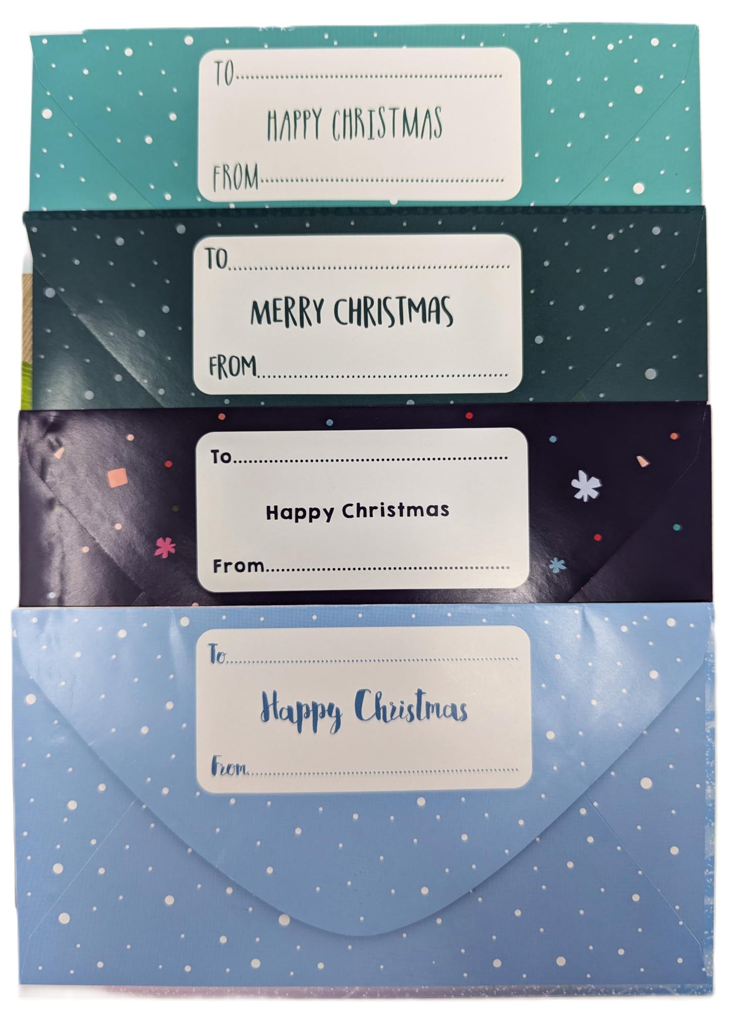8 Christmas Money Envelopes – Cash & Gift Card Holders – Festive Designs for Kids, Boys & Girls – Santa, Snowman, Reindeer – 16 x 9 cm – Voucher Wallets with to/from Labels – Pack of 8