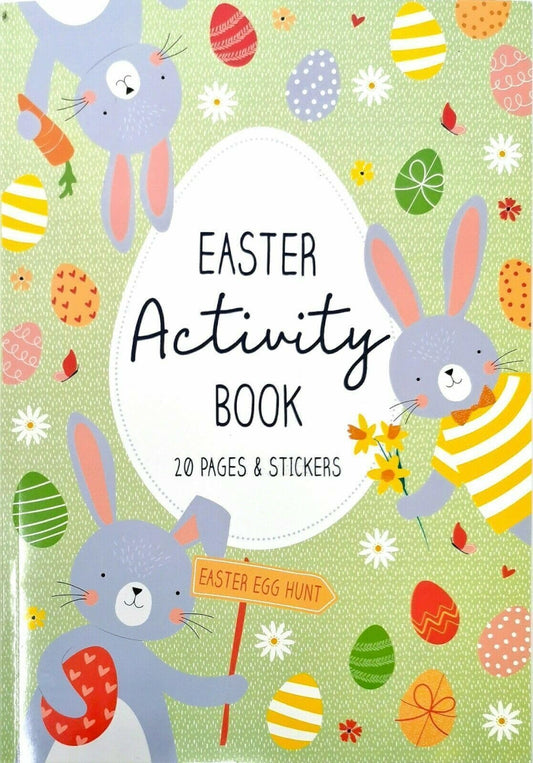 (2 Pack) Easter Activity Book for Kids – A4 Fun & Educational Puzzle Book with Stickers | 20 Pages of Games, Crafts & Colouring | FSC Certified
