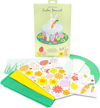 Make Your Own Easter Bonnet Kit – Fun Craft Activity for Kids, Perfect for Easter Bonnet Parade & School Competitions, Includes Stickers & Tissue Paper