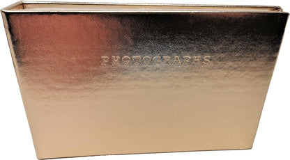 2 Pack Gold Photo Albums – Holds 36 Photos Each – 6" x 4" – Slip-In Pockets