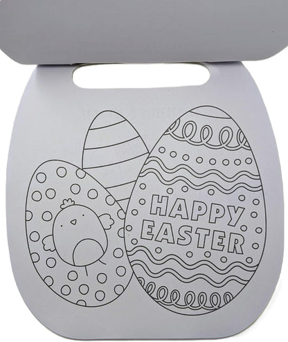 2-Pack Easter Colouring Books for Kids – Fun Activity Books with Stickers & Puzzles – 15 Colouring Pages, 15 Activities, 54 Stickers Each – Carry Handle for Travel – Easter Gifts for Boys & Girls