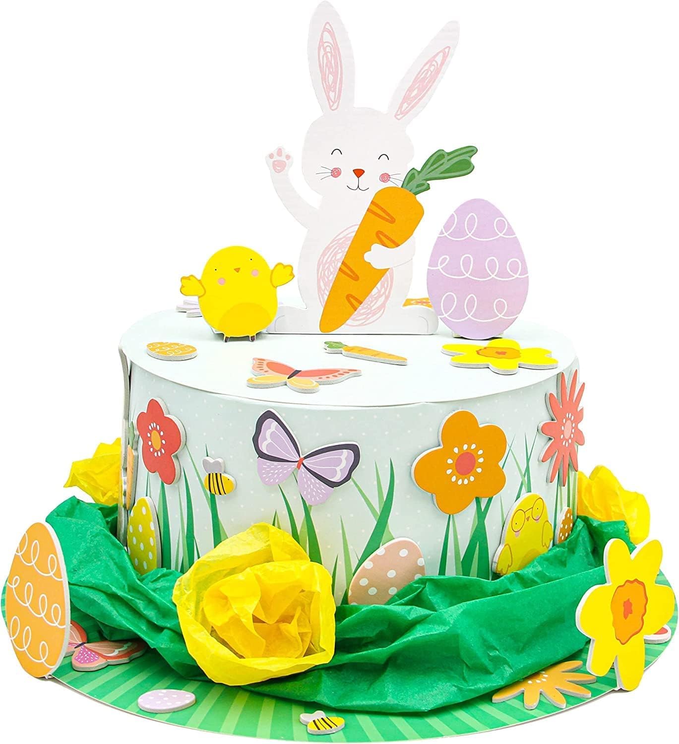 Make Your Own Easter Bonnet Kit – Fun Craft Activity for Kids, Perfect for Easter Bonnet Parade & School Competitions, Includes Stickers & Tissue Paper