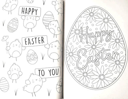 Easter Colouring Book for Kids & Adults – 48 Pages of Fun Easter Colouring | A4 Size, FSC Certified | Cute Bunnies, Eggs & Springtime Designs