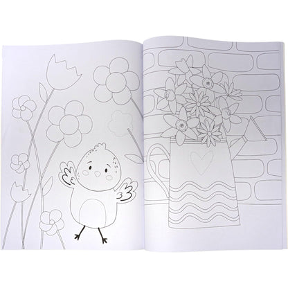 Easter Colouring & Sticker Book for Kids (A4) | 48 Pages of Fun, Bonus Easter Stickers, Eco-Friendly FSC Certified Paper, Perfect for Holiday Activities & Easter Gifts