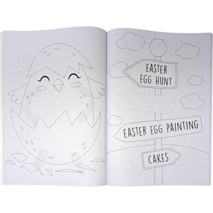 Easter Colouring & Sticker Book for Kids (A4) | 48 Pages of Fun, Bonus Easter Stickers, Eco-Friendly FSC Certified Paper, Perfect for Holiday Activities & Easter Gifts