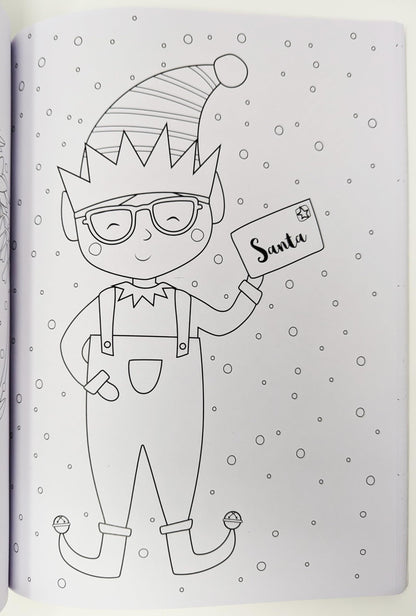 Jumbo A4 Christmas Colouring Book – 190 Festive Pages – Eco-Friendly Gift for Kids – Stocking Filler & Christmas Eve Box