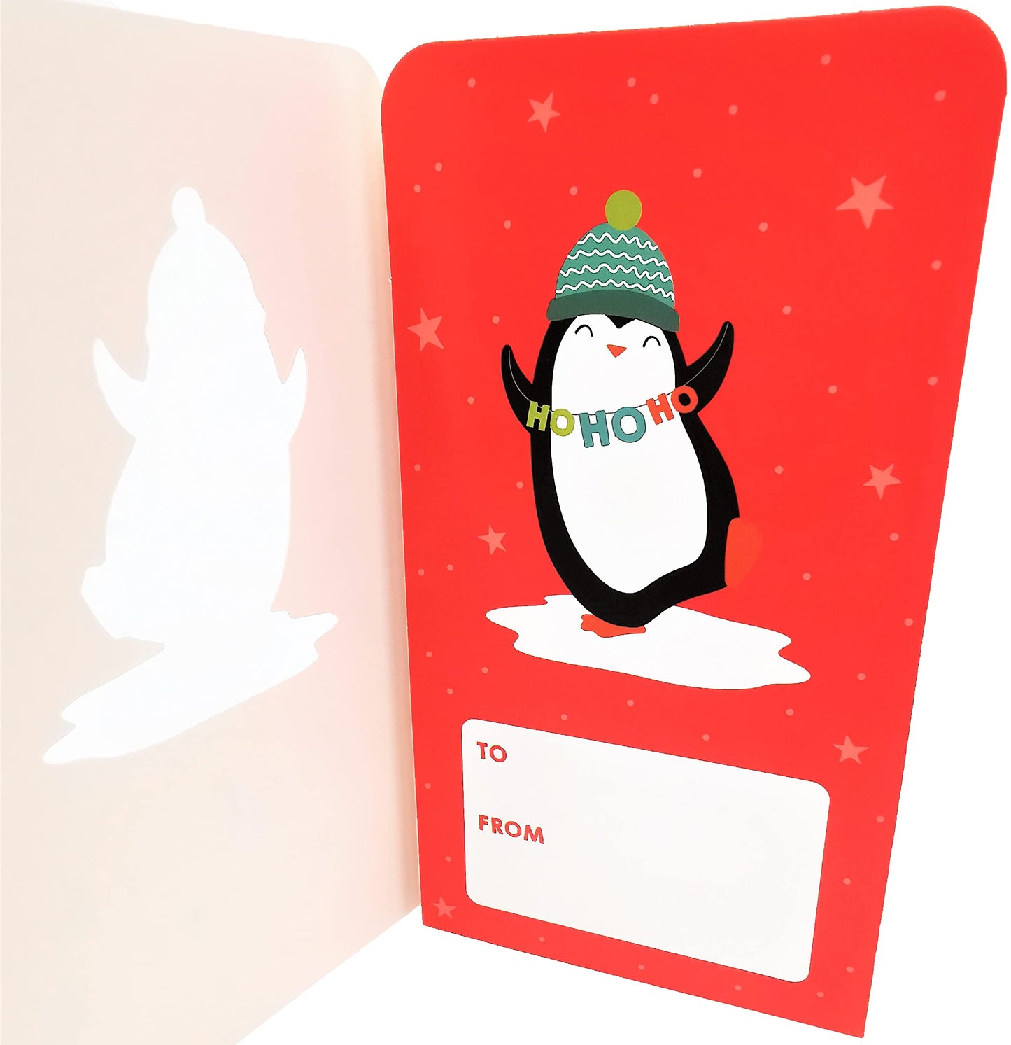 4-Pack Kids Christmas Money Wallets with Red Envelopes – Silver Foil Santa, Snowman, Penguin & Elf – Holds Cash, Gift Cards & Vouchers – 16 x 9 cm