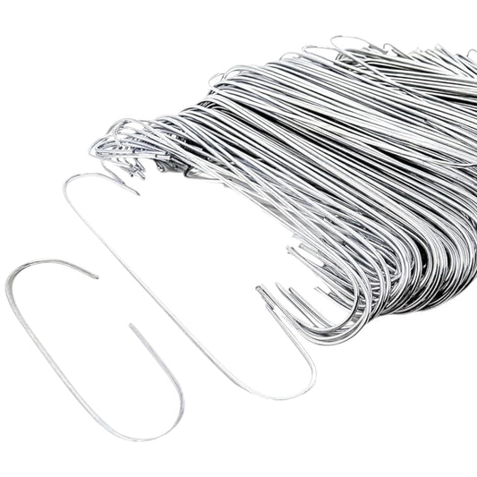 300 Silver Bauble Hooks – Mixed Sizes (3.5cm & 6cm) Durable Metal Ornament Hangers for Christmas Tree Decorations