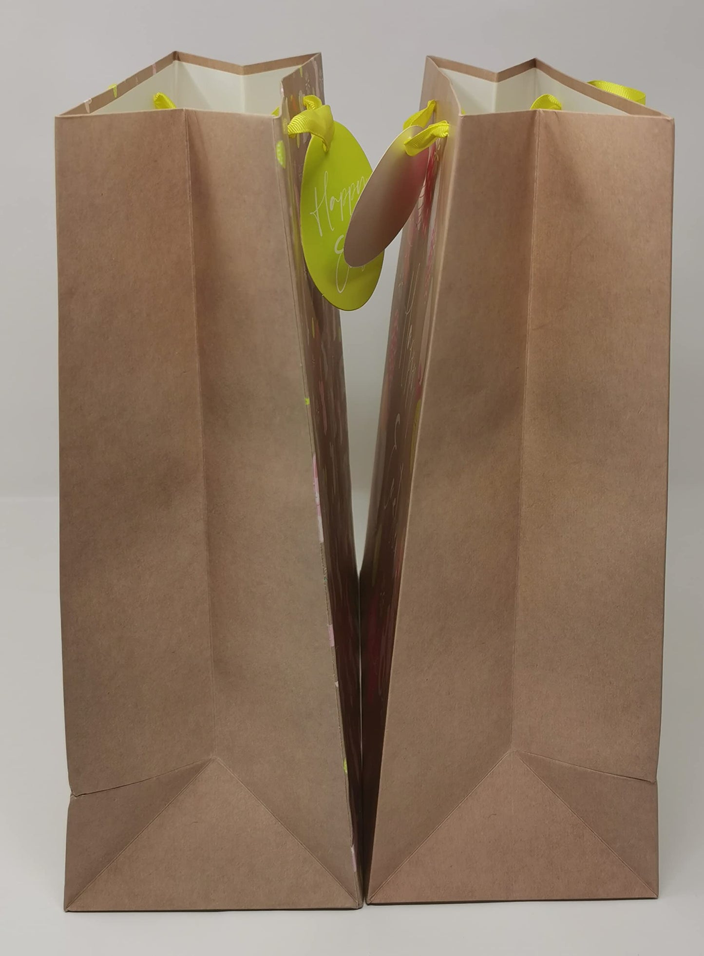 4 Large Luxury Easter Gift Bags - Kraft Bags Size: 32 x 26 x 12 cm - Perfect for "Large" Supermarket Easter Eggs