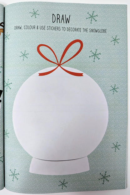 Christmas Activity Book for Kids – 20 Pages of Colouring, Puzzles, Stickers & Crafts (A4, Eco-Friendly)