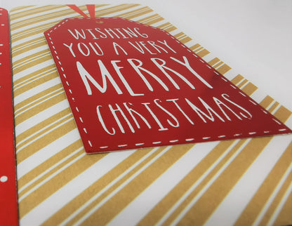 4-Pack 3D Christmas Money Wallets with Red Envelopes – Kraft & Red Foil Designs – Holds Cash, Gift Cards & Vouchers – 16 x 9 cm