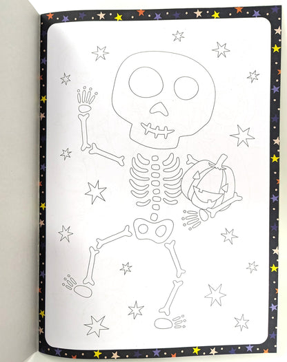 🎃 Halloween Colouring Book – 24 Pages with 4 Metallic Foil Designs – Pumpkins, Witches, Ghosts & Bats