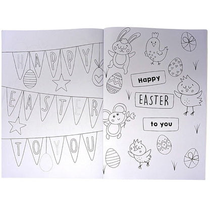 Easter Colouring & Sticker Book for Kids (A4) | 48 Pages of Fun, Bonus Easter Stickers, Eco-Friendly FSC Certified Paper, Perfect for Holiday Activities & Easter Gifts