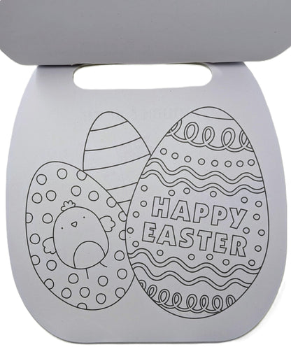 Easter Colouring Book for Kids – Fun Activity Book with Stickers & Puzzles – 15 Colouring Pages, 15 Activities, 54 Stickers – Carry Handle for Travel – Easter Gifts for Boys & Girls