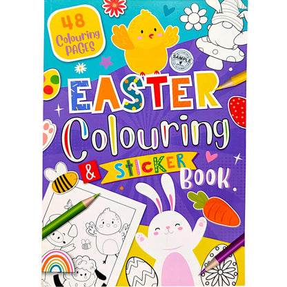 Easter Colouring & Sticker Book for Kids (A4) | 48 Pages of Fun, Bonus Easter Stickers, Eco-Friendly FSC Certified Paper, Perfect for Holiday Activities & Easter Gifts