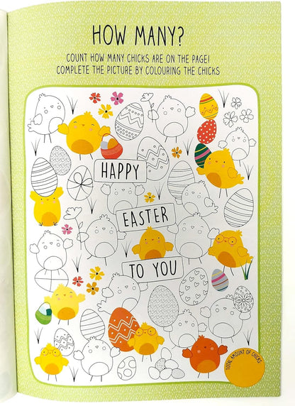 (2 Pack) Easter Activity Book for Kids – A4 Fun & Educational Puzzle Book with Stickers | 20 Pages of Games, Crafts & Colouring | FSC Certified