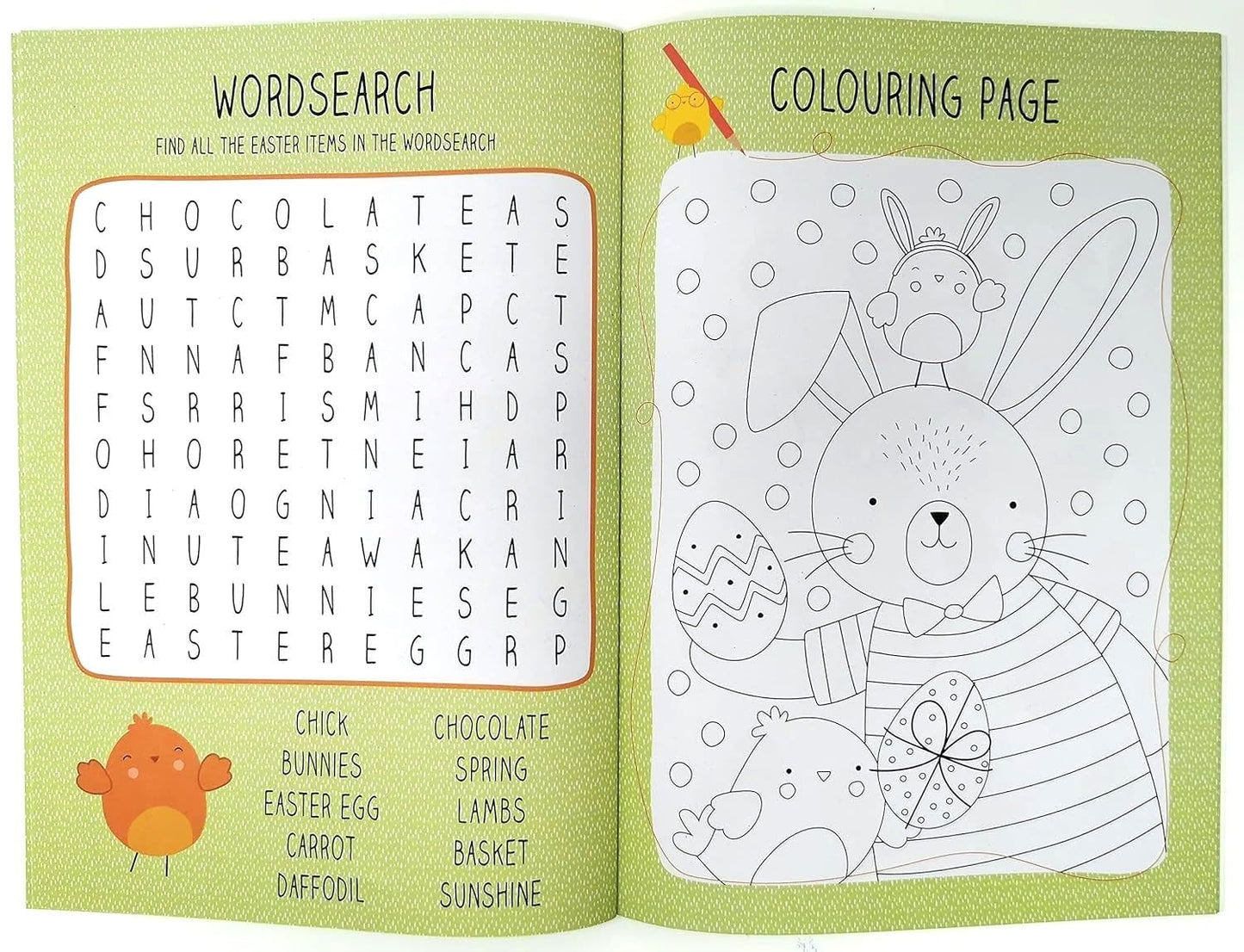 (2 Pack) Easter Activity Book for Kids – A4 Fun & Educational Puzzle Book with Stickers | 20 Pages of Games, Crafts & Colouring | FSC Certified