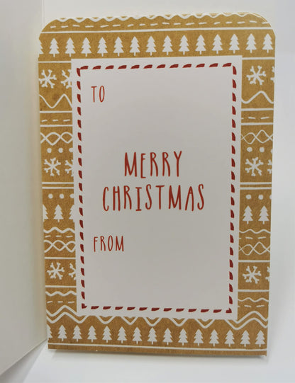 4-Pack 3D Christmas Money Wallets with Red Envelopes – Kraft & Red Foil Designs – Holds Cash, Gift Cards & Vouchers – 16 x 9 cm