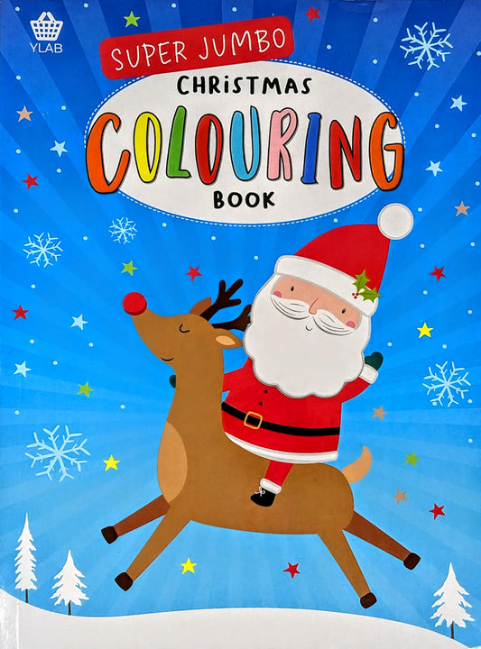 Jumbo A4 Christmas Colouring Book – 190 Festive Pages – Eco-Friendly Gift for Kids – Stocking Filler & Christmas Eve Box