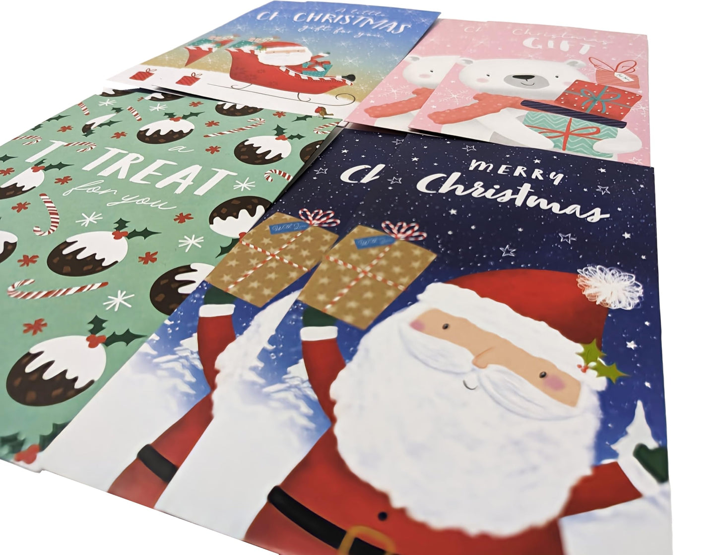 8 Kids’ Christmas Money Envelopes – 4 Festive Designs – For Cash, Gift Cards & Vouchers – 16 × 9 cm – To/From Message