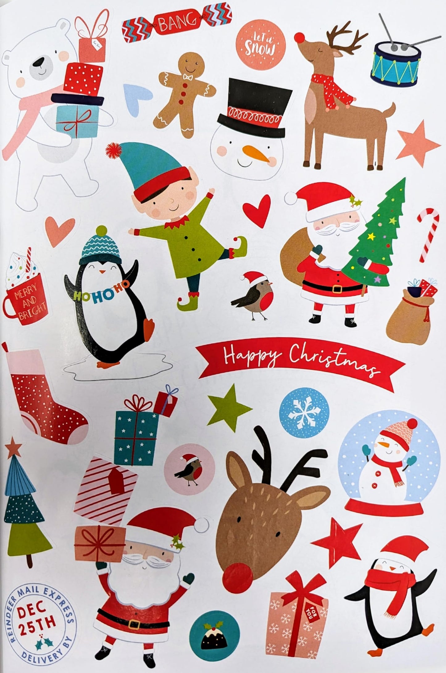 Christmas Activity Book for Kids – 20 Pages of Colouring, Puzzles, Stickers & Crafts (A4, Eco-Friendly)