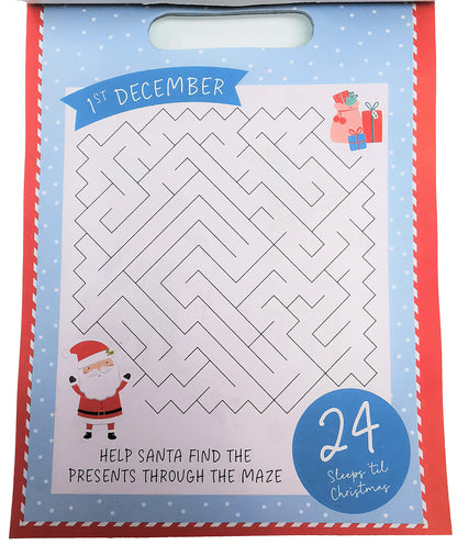 📖 Advent Book – Countdown to Christmas Activity Book with 25 Daily Festive Activities & 100 Stickers 🎄