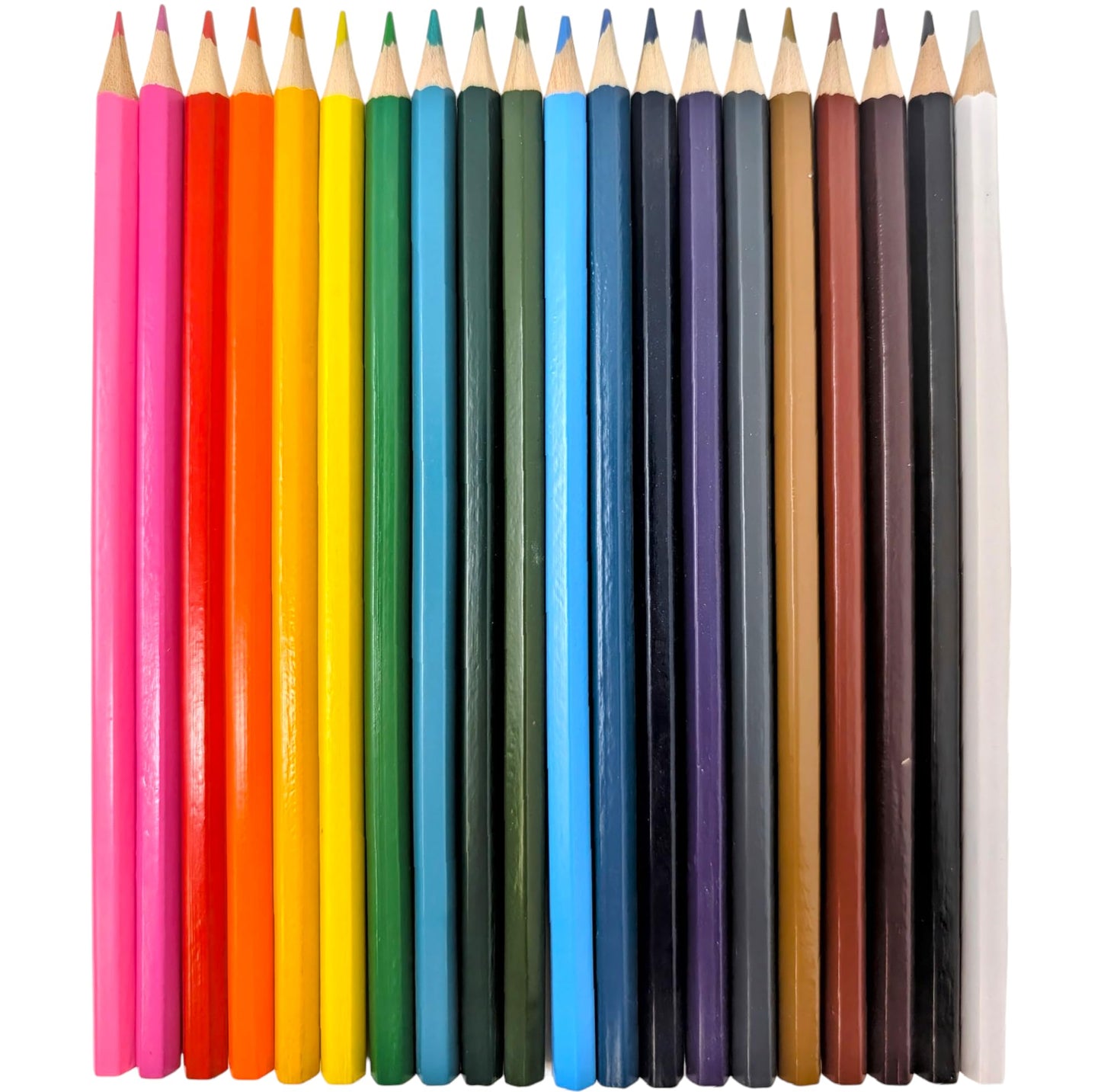 20 Full-Size Colouring Pencils – Pre-Sharpened – Vibrant & Blendable – 6.75" - You Love a Bargain