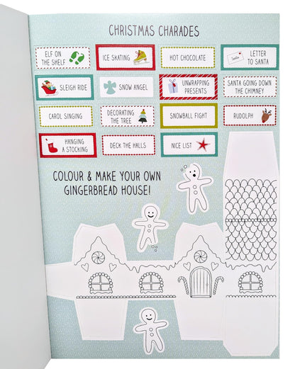 Christmas Activity Book for Kids – 20 Pages of Colouring, Puzzles, Stickers & Crafts (A4, Eco-Friendly)