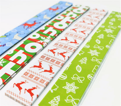 100 Christmas Paper Chains – Peel & Seal Strips – Festive Garland Craft Kit for Home, School & Office Decorations