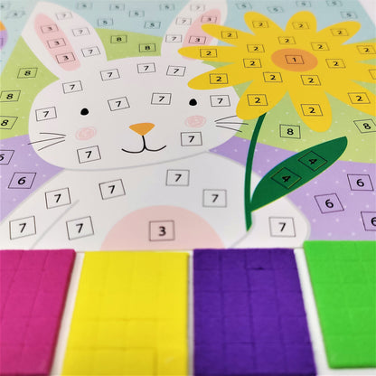 YLAB Easter Mosaic Art Kit – Pack of 2 – Easter Bunny & Chick Craft Set for Kids – DIY Sticker Activity with Foam Dots – Fun & Easy Easter Holiday Craft – Mess-Free, No Glue Needed
