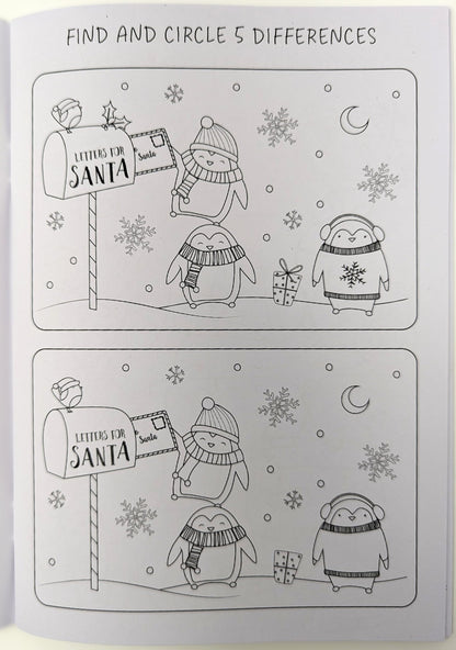 3-in-1 Christmas Activity Book Set – A4 Colouring, Dot to Dot & Puzzle – 3 Books, 48 Pages Each – Eco-Friendly Gift for Kids Ages 3–8
