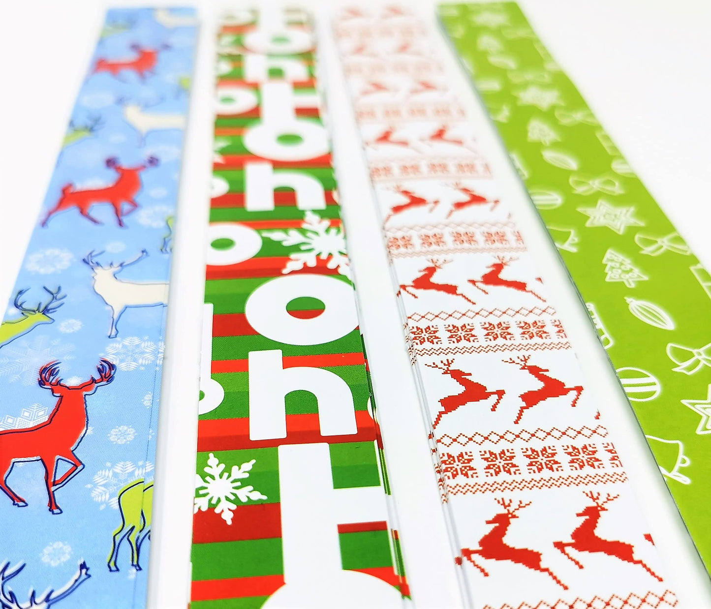 100 Christmas Paper Chains – Peel & Seal Strips – Festive Garland Craft Kit for Home, School & Office Decorations