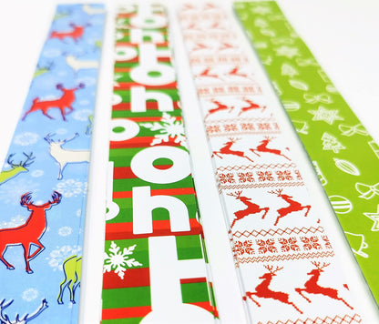 100 Christmas Paper Chains – Peel & Seal Strips – Festive Garland Craft Kit for Home, School & Office Decorations