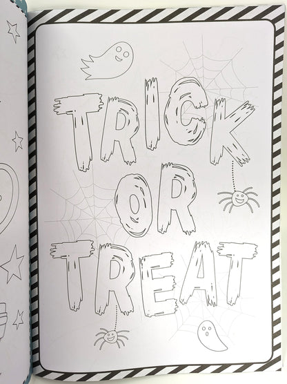 🎃 Halloween Colouring Book – 24 Pages with 4 Metallic Foil Designs – Pumpkins, Witches, Ghosts & Bats