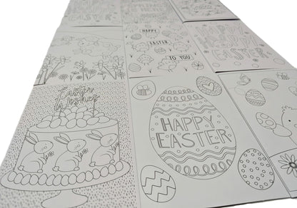 10 Colour Your Own Easter Cards with Envelopes – Kids Colouring Activity | Eco-Friendly Packaging | Fun Craft